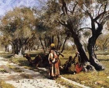 Arab or Arabic people and life. Orientalism oil paintings  279